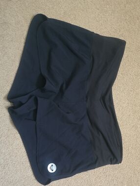 Black ROXY Athletic Shorts with Heart Logo